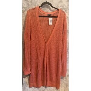 Torrid 4 Plus Size Blush Long Sleeve Mesh Boyfriend Cardigan 4x‎ 26 NWT